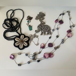 Y2K necklace set 5 necklaces tuscan